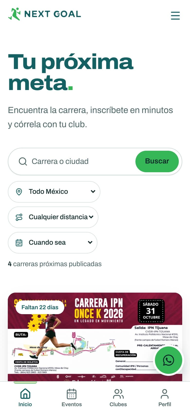 NextGoal en el celular