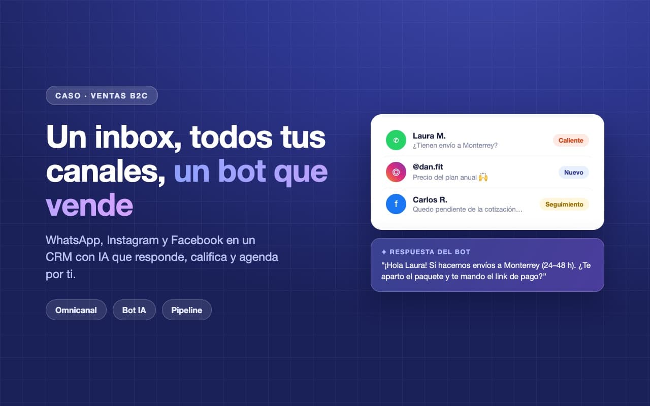 CRM omnicanal con bot de IA